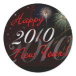 Happy New Year Stickers - 2010 with Fireworks stickers