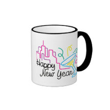 Happy New Year T-Shirts New Year's Mugs