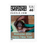 Happy New Year Wave Hello postage
