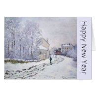 Happy New Year with Claude Monet - Greeting cards