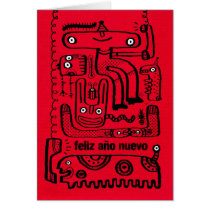 Happy New Year with Tiny beasts cards