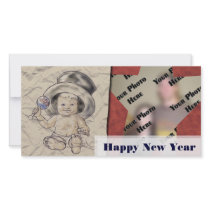 Happy New Years Babe Template Photo Card