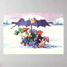Happy New Year's Gnomes Poster
