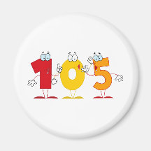 Happy Number 105 Magnet