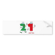 Happy Number 21 Bumper Sticker