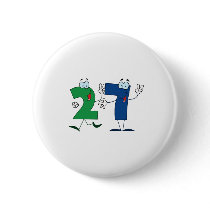 Happy Number 27 Button