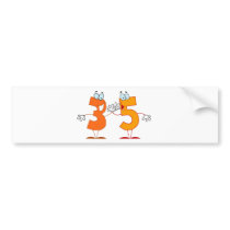 Happy Number 35 Bumper Stickers