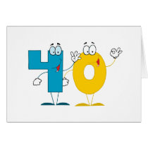 Happy Number 40 Card