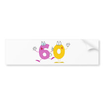 Happy Number 60 Bumper Stickers