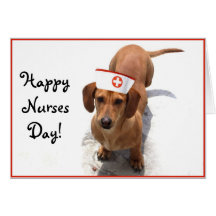 Happy Nurses Day Dachshund greeting card