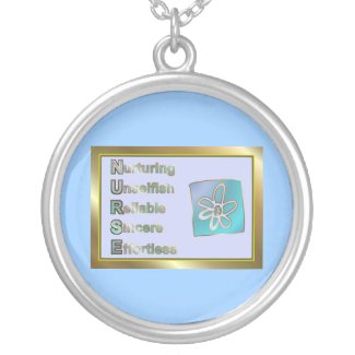 Happy Nurses Day for caring nurse necklace