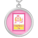 Happy Nurses Day for caring nurse Necklaces