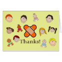 Happy Nurse's Day with children saying thanks card