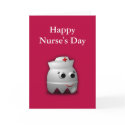 Happy Nurse's Day with computer character as nurse card