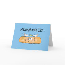 Happy Nurses Nurse Nurse's Day Whimsical Bandage Greeting Cards