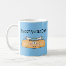 Happy Nurses Nurse Nurse's Day Whimsical Bandage Coffee Mugs
