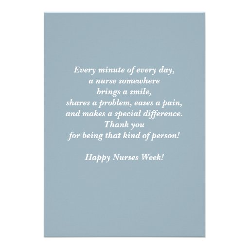 Happy Nurses Week. Customizable Greeting Cards