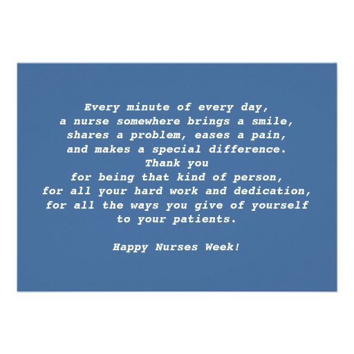 Happy Nurses Week. Customizable Greeting Cards