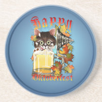 Happy Oktoberfest Beer Kitty Coasters