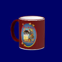 Happy Oktoberfest Beer Kitty Mugs