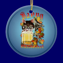 Happy Oktoberfest Beer Kitty  Ornament