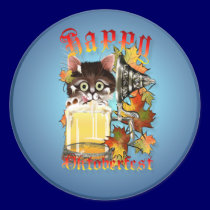 Happy Oktoberfest Beer Kitty Stickers stickers