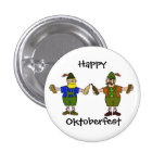 Happy Oktoberfest Button  - Beer & Bratwurst