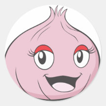 Happy Onion Vegetable Cartoon Sticker