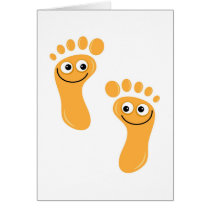 Happy Orange Feet Card