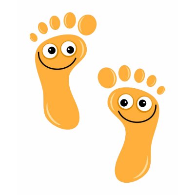 Happy Orange Feet t-shirts