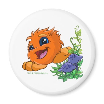 Happy orange JubJub in Neopia Central Magnet by neopets