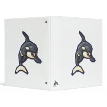 happy orca killer whale vinyl binders