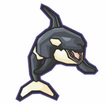 happy orca killer whale acrylic cut out