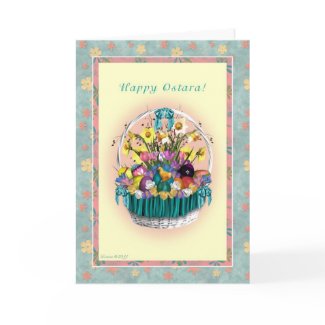 Happy Ostara - Vernal Equinox - Ostara Basket card