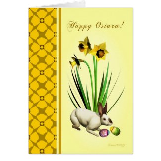 Happy Ostara - Vernal Equinox - Spring Daffodils card