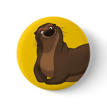 Happy Otter Button by stlewis75 Happy Otter Button