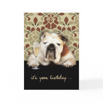happy over the hill birthday, humor, bulldog cards