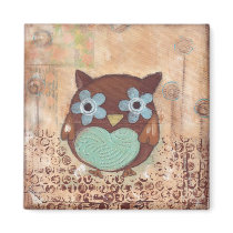 Happy Owl Magnet by Princess_Monkey Happy Owl Magnet