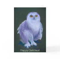 "Happy Owlidays!" Christmas Card by foxbrush "Happy Owlidays!" Christmas Card