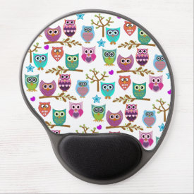 happy owls gel mousepads