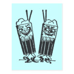 Happy Pair of Sodas Post Card