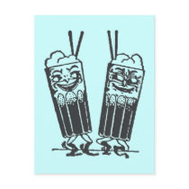 Happy Pair of Sodas Post Card