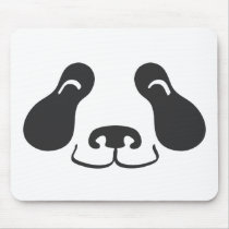 Happy Panda Face mousepads by rarefactory Happy Panda Face mousepads