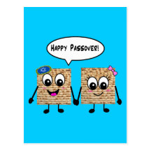 Happy Passover Cute Matzot Post Card