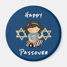 Happy Passover Girl Magnet
