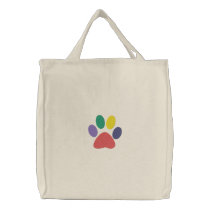 "Happy Paws" embroidered bags by cowboyannie "Happy Paws" embroidered bags