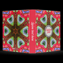 Happy Peacock Hearts Circle Mandala Binder