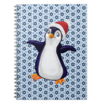 Happy Penguin Christmas spiral bound notebook notebooks