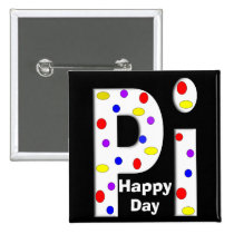 Happy Pi Day Buttons White Lettering buttons