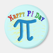Happy Pi Day Gifts, Unique Embossed Design Fridge Magnets